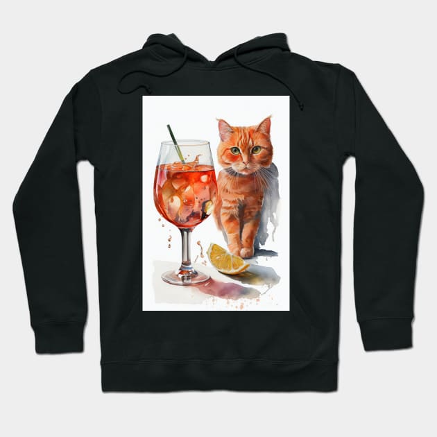 Aperol Cat Hoodie by Legendary T-Shirts